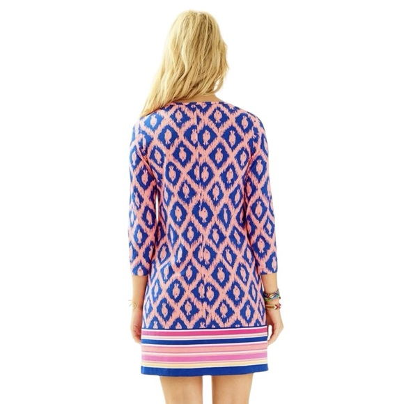 Lilly Pulitzer Beacon Little Fish Chase Dress in Bomber Blue size S - Picture 3 of 9